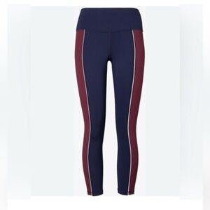 Tory Sport NWT by Tory Burch High-Rise Weightless Piped 7/9 Leggings